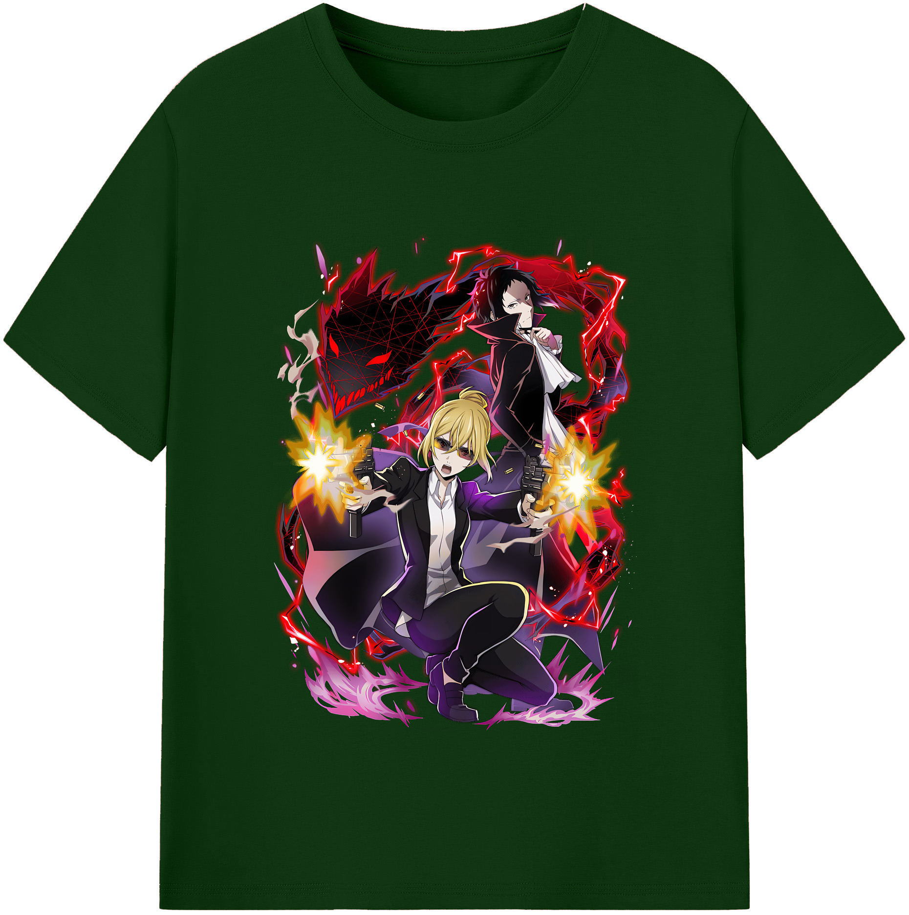 （画像用） 文豪ストレイドッグス Bungo Stray Dogs 綿100％半袖Tシャツ（フロントプリント）